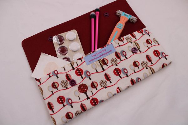 Etui für Damenbinden, Inkontinenzvorlagen, Slipeinlagen / Kosmetiktäschchen / Hygienetäschchen / Medikamententäschchen / Maskentasche
