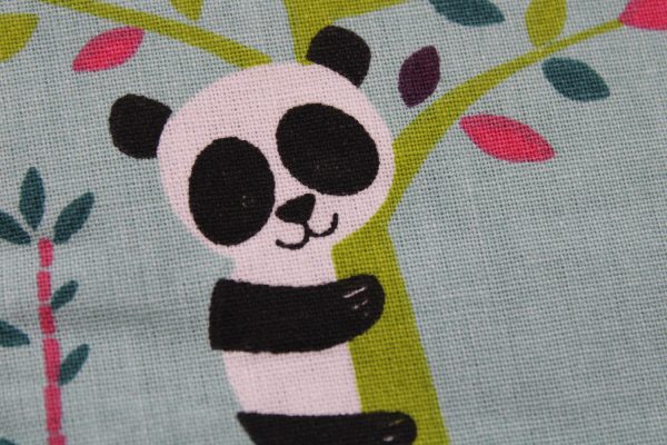 Kinder-BRUSTBEUTEL "Pandabär" mit Reißverschluss und Reflektorfähnchen; Brusttasche, Geldbörse, Geldbeutel