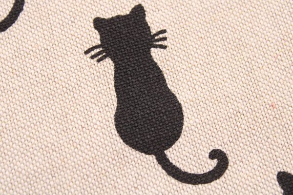 Kinder-BRUSTBEUTEL "Schwarze Katze" mit Reißverschluss und Reflektorfähnchen; Brusttasche, Geldbörse, Geldbeutel