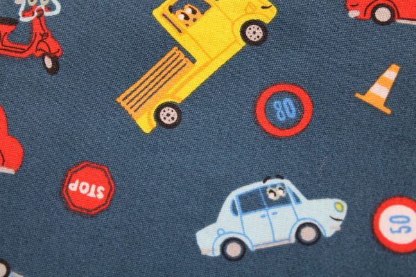 Kinder-BRUSTBEUTEL "Autos" mit Reißverschluss und Reflektorfähnchen; Brusttasche, Geldbörse, Geldbeutel