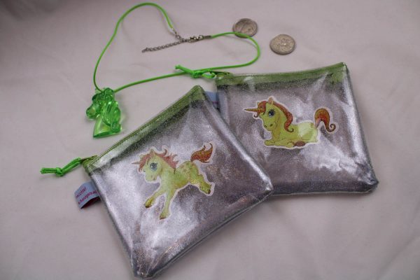 GELDBÖRSE / GELDBEUTEL / PORTEMONNAIE für Kinder "Einhorn-Glitzer" - Minibörse, Schlüsseltäschchen, Reißverschlusstäschchen