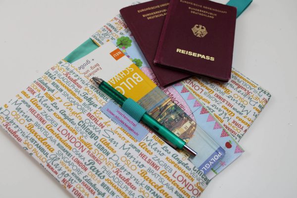 Reiseetui MODELL 3/S "Städte" - Dokumententasche, Passhülle, Brieftasche, Reiseorganizer, Etui Reiseunterlagen, Tickettasche