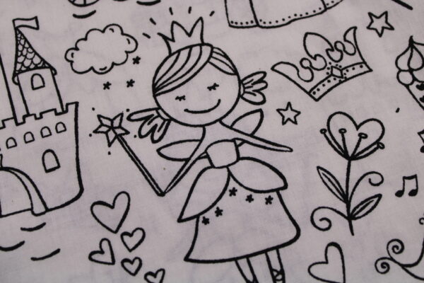 Ausmaltasche für Kinder "Prinzessin" - Geschenktasche, Mitgebseltüte, Kindergartentasche, Kinderparty, Kindergeburtstag