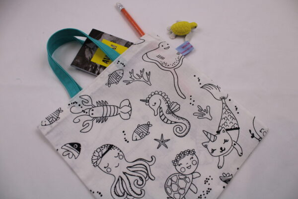 5er-SET - Kindertasche / Ausmaltasche für Kinder im Mix - Geschenktasche, Mitgebseltüte, Kindergartentasche, Kinderparty, Kindergeburtstag