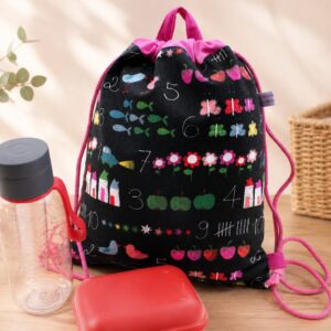 Turnbeutel-Rucksack für Kinder "Zahlen an der Tafel", Gr. S - Kitatasche, Sportbeutel