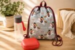 Turnbeutel-Rucksack für Kinder "Springreiten/Pferde", Gr. S - Kitatasche, Sportbeutel