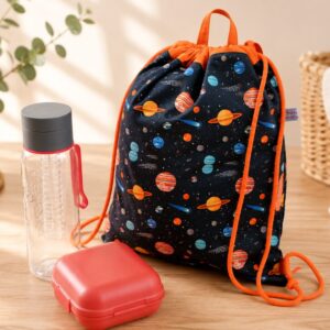 Turnbeutel-Rucksack für Kinder "Planeten", Gr. S - Kitatasche, Sportbeutel