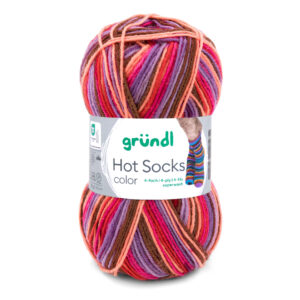 Hot socks color BERRY MIX (401) - Sockenwolle 50g, 4-fädig