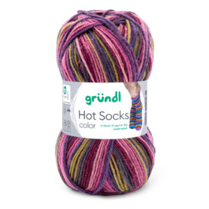 Wolle Gründl / Hot socks color CRAZY PURPLE (402) - Sockenwolle 50g, 4-fädig