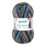 Wolle Gründl / Hot socks color PARROT (409) - Sockenwolle 50g, 4-fädig