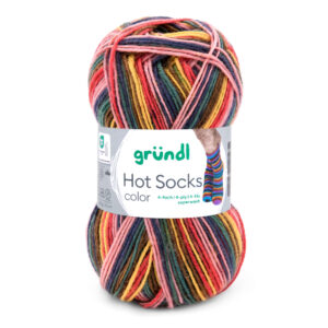 Wolle Gründl / Hot socks color CARNIVAL (417) - Sockenwolle 50g, 4-fädig