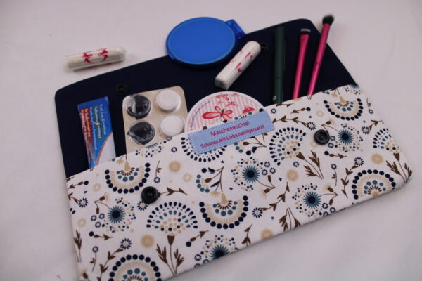 Bindentasche, Etui für Damenbinden, Inkontinenzvorlagen, Slipeinlagen / Kosmetiktäschchen / Hygienetäschchen / Medikamententäschchen – Bild 4