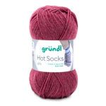 Wolle Gründl / Hot socks uni MARSALAROT MELIERT (63) - Sockenwolle 50g, 4-fädig