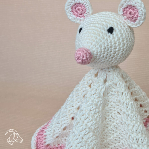 DIY-Häkelset "Schnuffeltuch Maus", Häkelkit, Materialpackung, Häkelpaket, Handarbeitsset, DIY-Kit