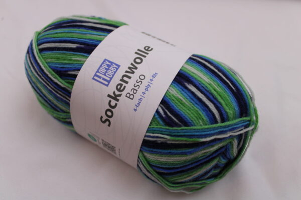 Wolle Gründl / Happy Hobby BASSO 04 - Sockenwolle 100g, 4-fädig