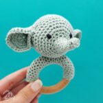 DIY-Häkelset "Rassel Elefant", Häkelkit, Materialpackung, Häkelpaket, Handarbeitsset, DIY-Kit