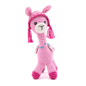 DIY-Häkelset "Lama Lydia", Günstiges Einsteigerset von Wolle Gründl, Häkelkit, Materialpackung, Häkelpaket, Handarbeitsset, DIY-Kit