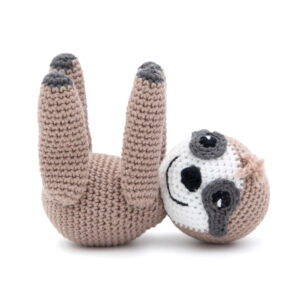 DIY-Häkelset "Faultier Fred", Günstiges Einsteigerset von Wolle Gründl, Häkelkit, Materialpackung, Häkelpaket, Handarbeitsset, DIY-Kit