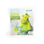 DIY-Häkelset "Dino Dieter", Günstiges Einsteigerset von Wolle Gründl, Häkelkit, Materialpackung, Häkelpaket, Handarbeitsset, DIY-Kit – Bild 3