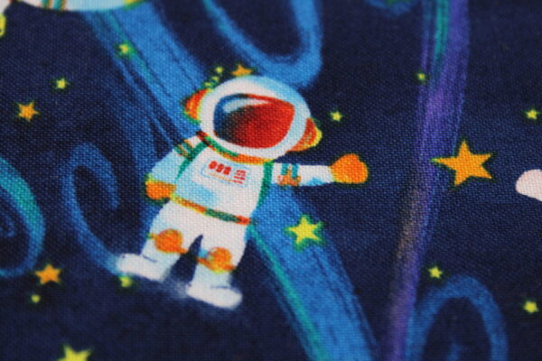 Kinder-BRUSTBEUTEL "Astronaut im Kosmos" mit Reißverschluss und Reflektorfähnchen; Brusttasche, Geldbörse, Geldbeutel