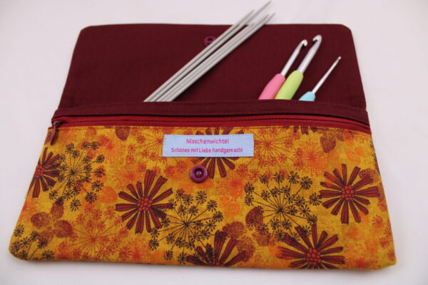 Stricknadeltasche, Häkelnadeltasche, Handarbeitstäschchen "Sommer"
