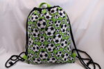 Turnbeutel Kinder, Kinderrucksack "Fußbälle", Gr. S, Kitatasche, Sportbeutel, Kindertasche