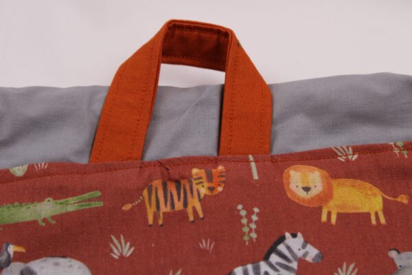 Turnbeutel Kinder, Kinderrucksack "Zootiere", Gr. S, Kitatasche, Sportbeutel, Kindertasche