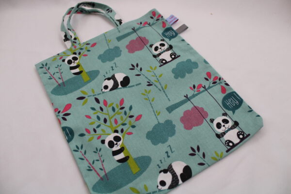Kindertasche, Einkaufstasche "Panda" - KiTa-Tasche, Malbuchtasche, Geschenktasche, Tragetasche, Freundebuchtasche, Stoffbeutel