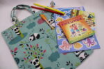 Kindertasche, Einkaufstasche "Panda" - KiTa-Tasche, Malbuchtasche, Geschenktasche, Tragetasche, Freundebuchtasche, Stoffbeutel