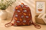 Turnbeutel Kinder, Kinderrucksack "Zootiere", Gr. S, Kitatasche, Sportbeutel, Kindertasche