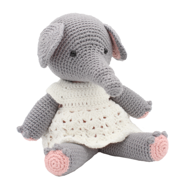 DIY-Häkelset "Olga Elefant", Häkelkit, Materialpackung, Häkelpaket, Handarbeitsset, DIY-Kit