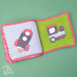 DIY-Häkelset Kinderbuch/Softbook "Fahrzeuge", Häkelkit, Materialpackung, Häkelpaket, Handarbeitsset, DIY-Kit