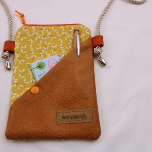 Handytasche zum Umhängen; Umhängetasche mit 2 Fächern und langer Kordel; Crossbody Tasche für viele Handy-Modelle; Praktisch, leicht, vegan