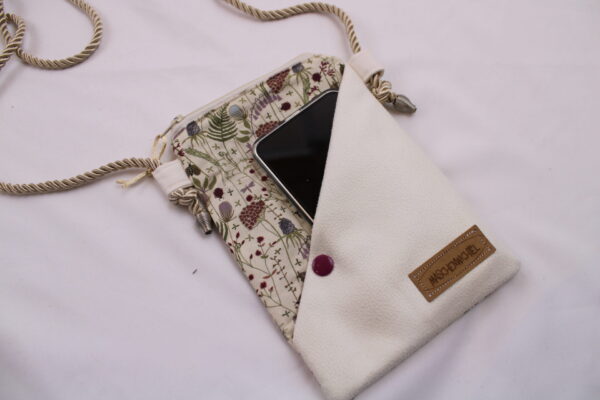 Handytasche zum Umhängen; Umhängetasche mit 2 Fächern und langer Kordel; Crossbody Tasche für viele Handy-Modelle; Praktisch, leicht, vegan