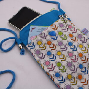 Handytasche zum Umhängen; Umhängetasche mit 2 Fächern und langer Kordel; Crossbody Tasche für viele Handy-Modelle; Praktisch und leicht
