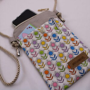 Handytasche zum Umhängen; Umhängetasche mit 2 Fächern und langer Kordel; Crossbody Tasche für viele Handy-Modelle; Praktisch und leicht