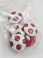 ⚽ Kinderknöpfe Fußball rot-weiß (5er Pack) – Bild 5