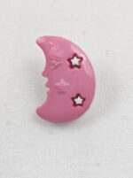 Kinderknöpfe Mond pink-weiß (5er Pack)