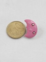 🌙 Kinderknöpfe Mond pink-weiß (5er Pack) – Bild 2
