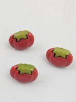 🍅 Kinderknöpfe Tomate rot-grün (5er Pack)