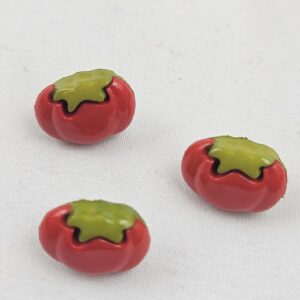 🍅 Kinderknöpfe Tomate rot-grün (5er Pack)