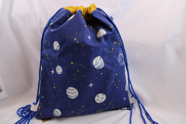 Turnbeutel Kinder, Kinderrucksack Gr. M "Sternbilder nachtleuchtend", Sportbeutel, Kindertasche, Schultasche
