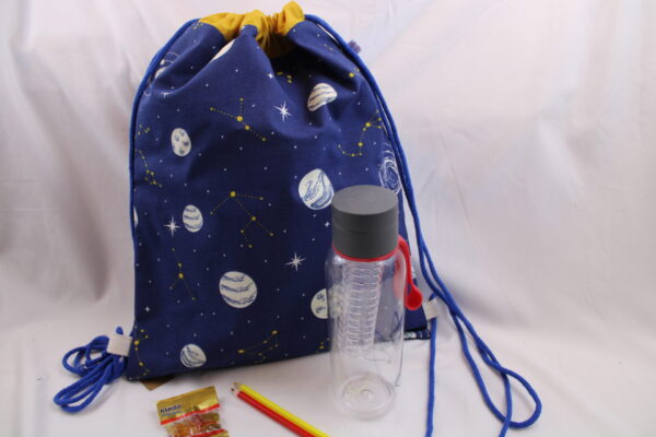 Turnbeutel Kinder, Kinderrucksack Gr. M "Sternbilder nachtleuchtend", Sportbeutel, Kindertasche, Schultasche