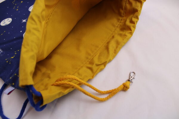 Turnbeutel Kinder, Kinderrucksack Gr. M "Sternbilder nachtleuchtend", Sportbeutel, Kindertasche, Schultasche