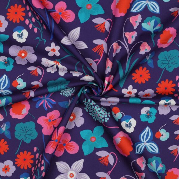 Patchworkstoff / Sommerstoff / 100% Baumwoll-Popeline / Digitaldruck / MEADOW FLOWER by Nerida Hansen