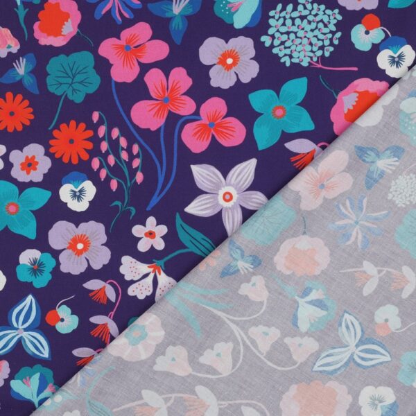 Patchworkstoff / Sommerstoff / 100% Baumwoll-Popeline / Digitaldruck / MEADOW FLOWER by Nerida Hansen