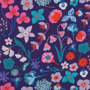 Patchworkstoff / Sommerstoff / 100% Baumwoll-Popeline / Digitaldruck / MEADOW FLOWER by Nerida Hansen