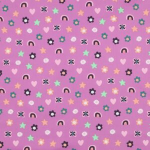Kinderstoff / Baumwoll-Popeline/ LOVE pink