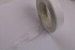 Organzaband aus 100% Polyester, 12mm breit, WEISS, für Schleifen, Deko, Geschenkverpackungen, Rolle mit ca. 27 Metern – Bild 3
