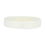 Organzaband aus 100% Polyester, 12mm breit, WEISS, für Schleifen, Deko, Geschenkverpackungen, Rolle mit ca. 27 Metern